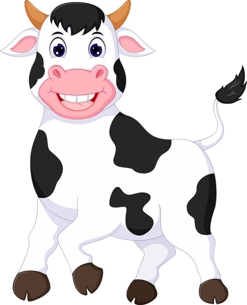 drôle vache dessin animé debout avec rire
 - Photo, image