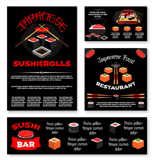 Wektor szablony dla Restauracja japońska sushi - Wektor, obraz