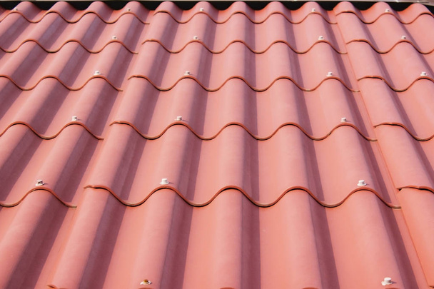 close up of red roof texture. - Photo, Image