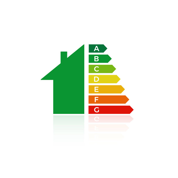 energy  efficiency  house icon  - Vector, Image