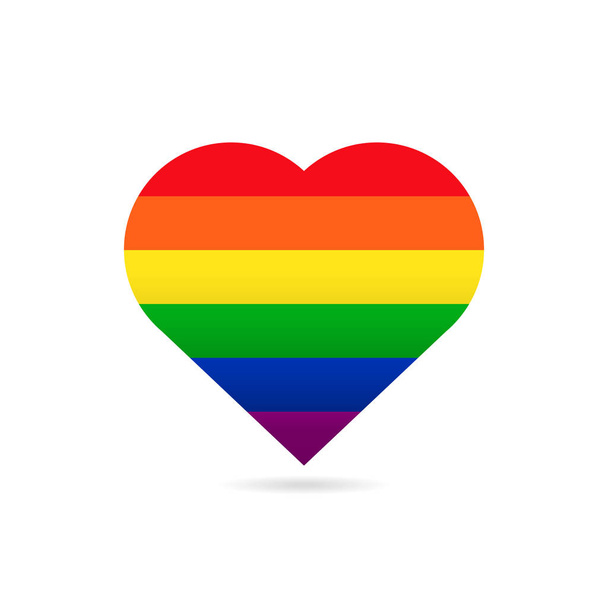 bandiera arcobaleno simbolo LGBT sul cuore
  - Vettoriali, immagini
