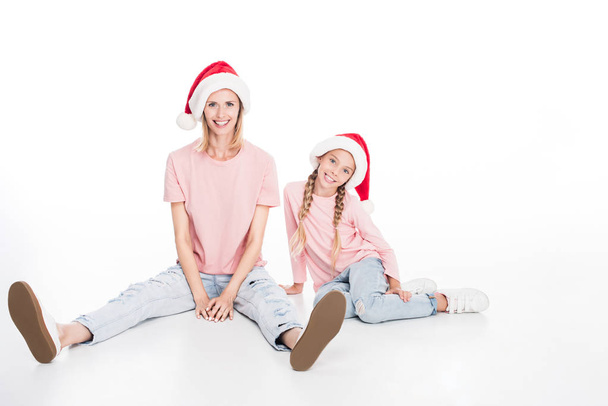 szczęśliwa matka i córka na Boże Narodzenie - Zdjęcie, obraz