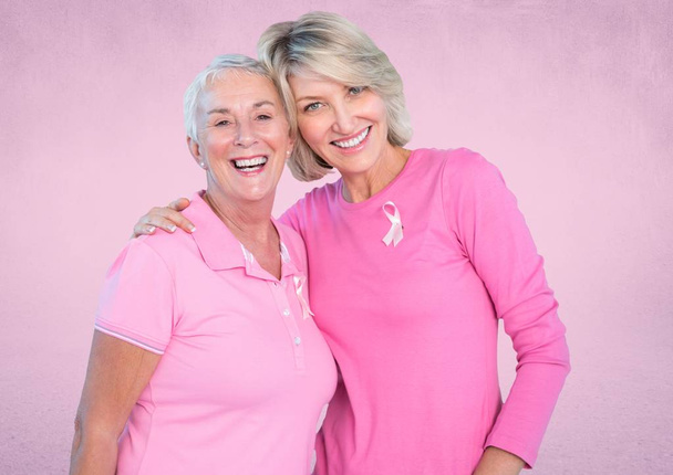 pink breast cancer awareness women - 写真・画像