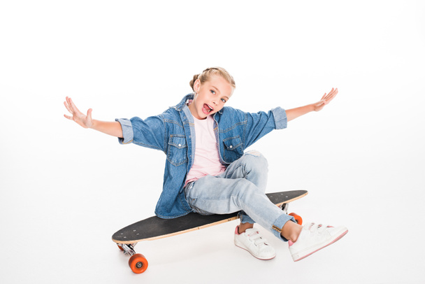 kleiner Skateboarder - Foto, Bild