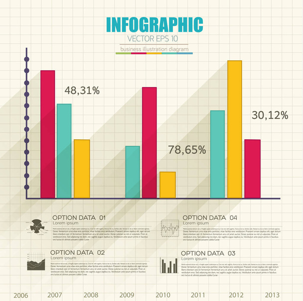 Web Infographic Concept - Vektor, Bild