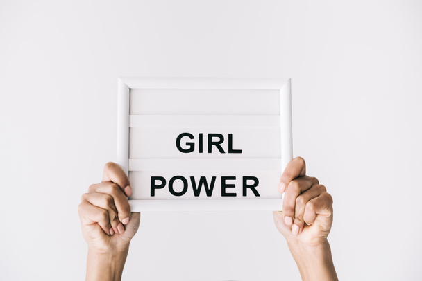 bord met girl power belettering - Foto, afbeelding