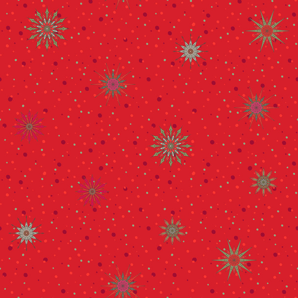 Seamless pattern, background with decorative stars. - Διάνυσμα, εικόνα