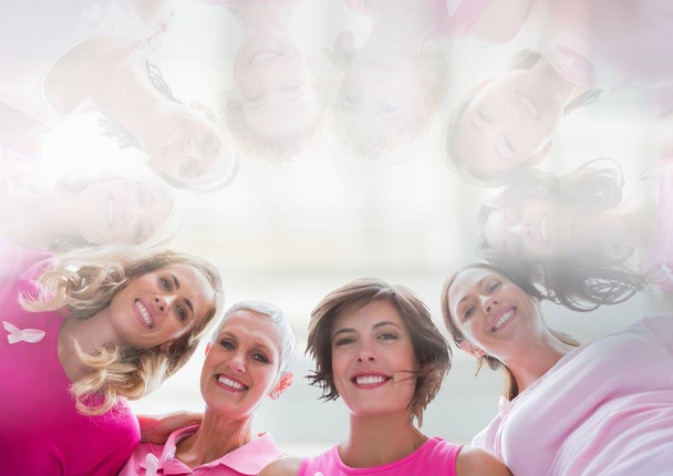 Breast cancer awareness women together - Photo, Image