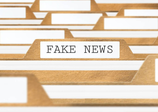 Digital composite of Fake news on files - Фото, зображення