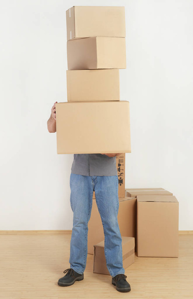 Moving boxes stack - Φωτογραφία, εικόνα