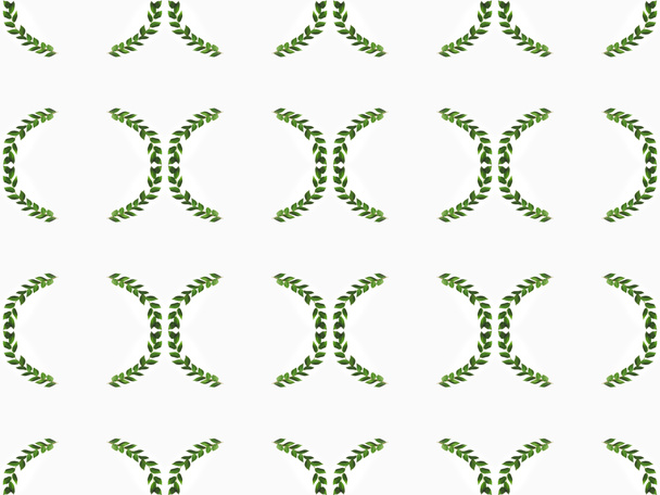 arranged green branches with leaves - Φωτογραφία, εικόνα