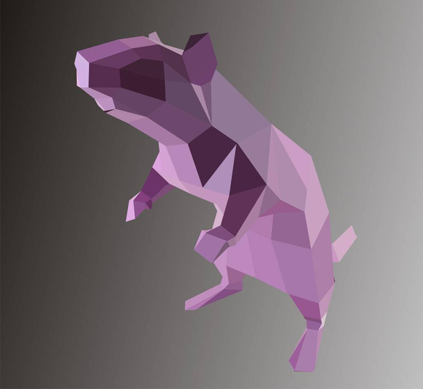  фиолетовая крыса на задних лапах
 - Вектор,изображение