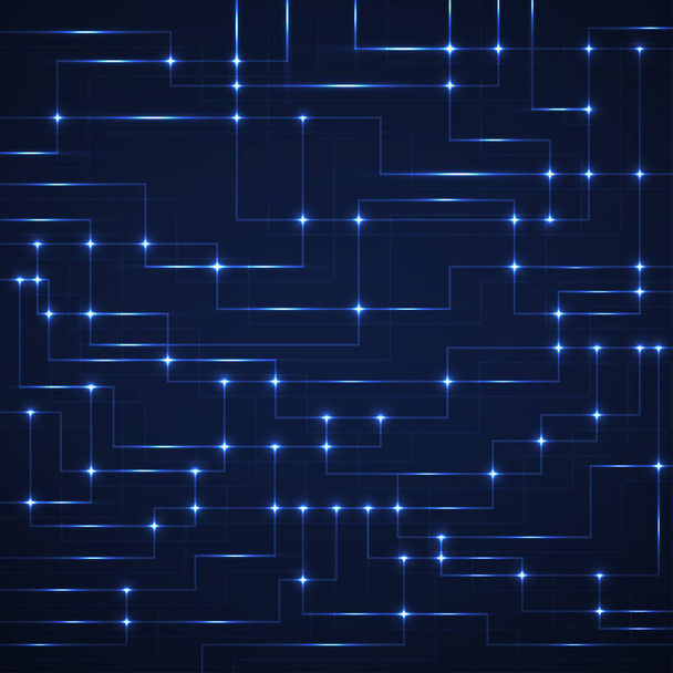 Abstract technology background of glowing connecting lines, vector illustration eps 10 - Vetor, Imagem