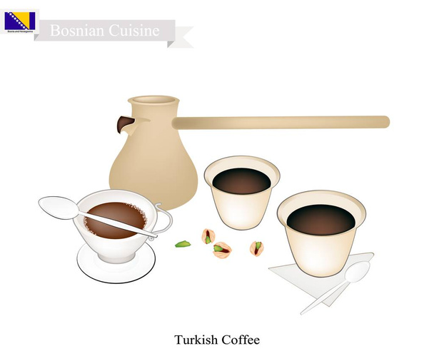 Caffè turco tradizionale, bevanda popolare in Bosnia-Erzegovina
 - Vettoriali, immagini