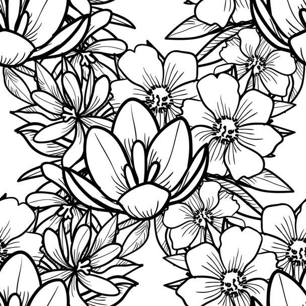 Seamless floral pattern - Vecteur, image