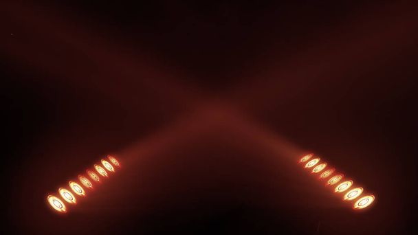 Luzes de palco brilhantes piscando no lugar de cor laranja para o seu espaço de cópia de texto
 - Foto, Imagem