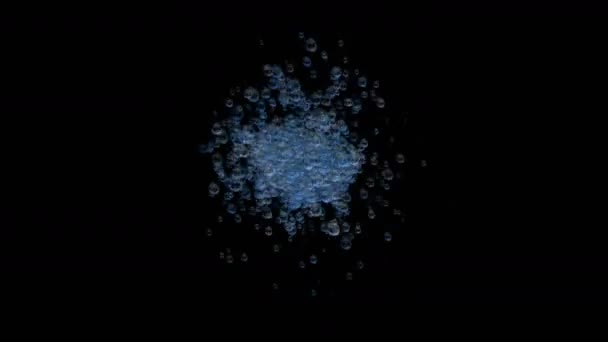 4 k Bubble buborékfólia szappan víz, víz, részecskék tűzijáték szóda háttér. - Felvétel, videó