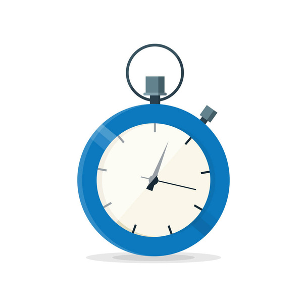 Blue stopwatch clock watch. Vector  - Vector, afbeelding