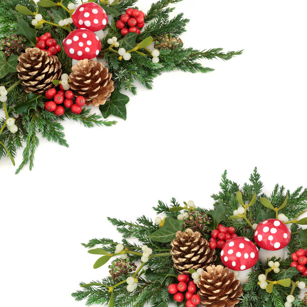 Christmas Fantasy decoratieve rand - Foto, afbeelding