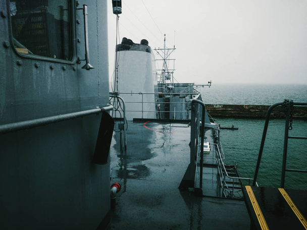 Ferry deck in moody rainy daylight - Photo, Image
