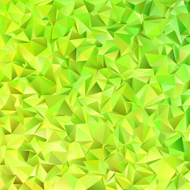 Lime zöld absztrakt kaotikus háromszög mintát háttér - geometriai vektor grafikai háromszög csempe - Vektor, kép
