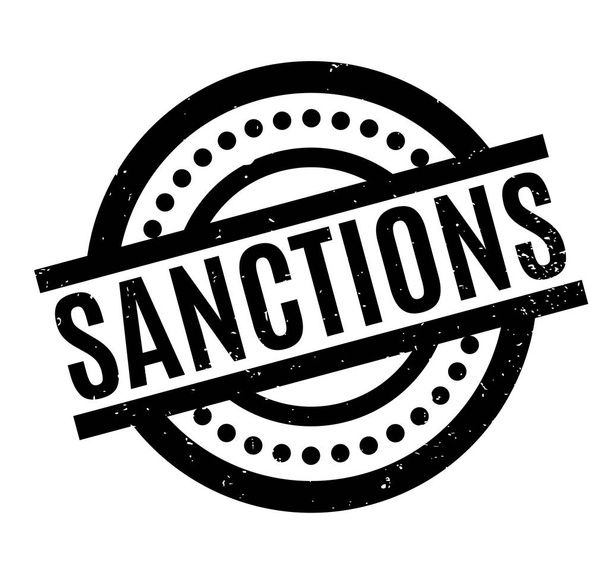 Sanctions rubber stamp - Vektor, obrázek