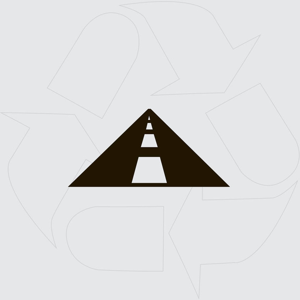 Значок дороги, рисунок шоссе
 - Вектор,изображение