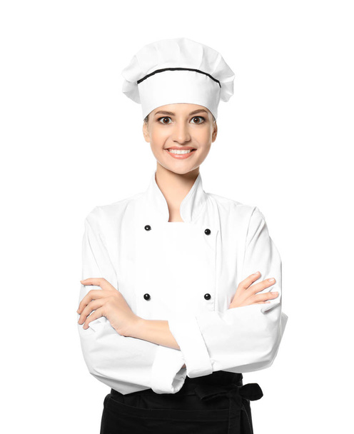 Young female chef  - Zdjęcie, obraz