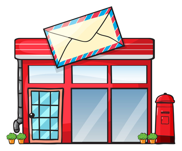 uma estação postal
 - Vetor, Imagem