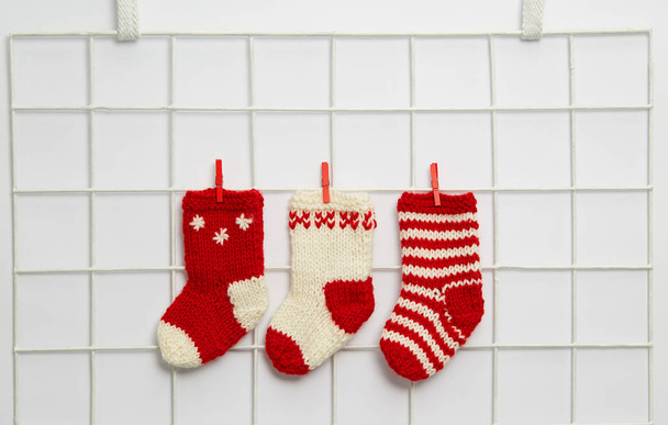 knitted Christmas socks  - Fotografie, Obrázek