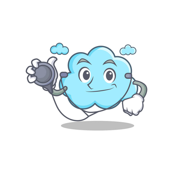 Doctor cute cloud character cartoon - Vektori, kuva