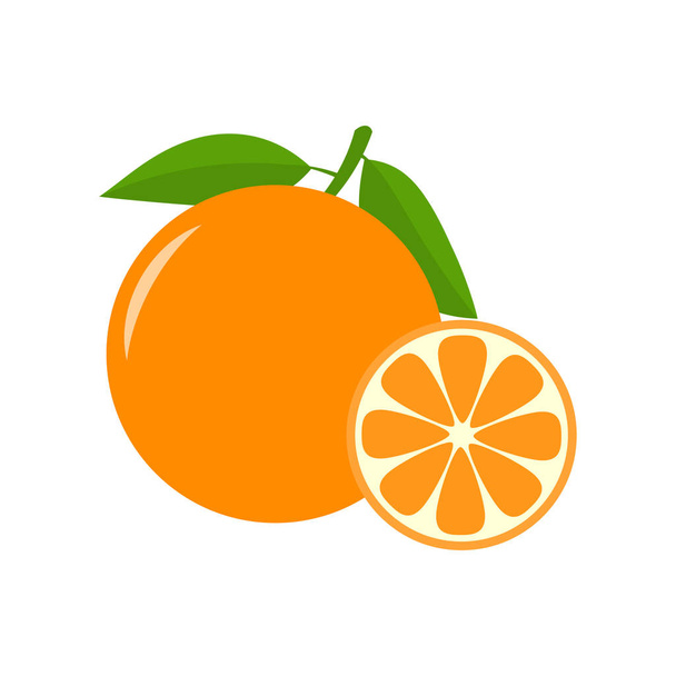 白い背景に分離されたオレンジ色のアイコン - ベクター画像