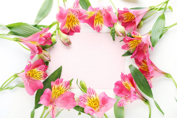 Pink alstroemeria flowers  - Fotografie, Obrázek