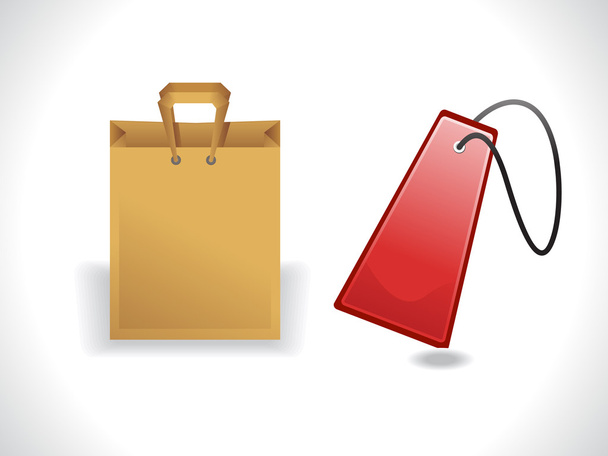Shopping bag astratto e tag
 - Vettoriali, immagini
