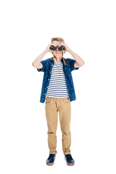 boy holding binoculars - Foto, Imagem