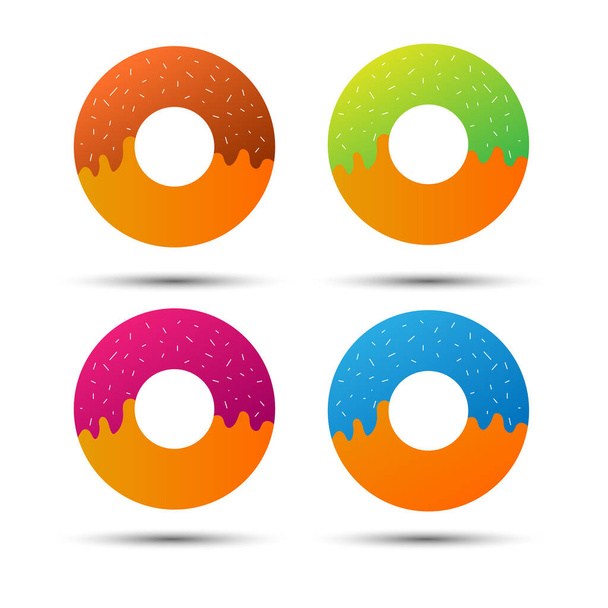donuts glazed background - Vector, Image