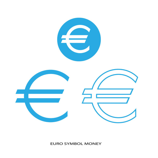 euro símbolo moeda
 - Vetor, Imagem