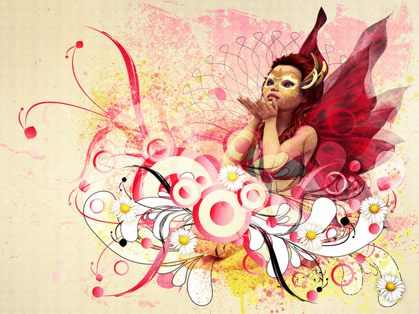 Abstract floral fairy - Photo, Image