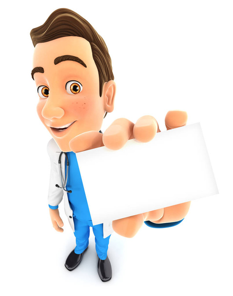 3d médico holding tarjeta de empresa
 - Foto, imagen