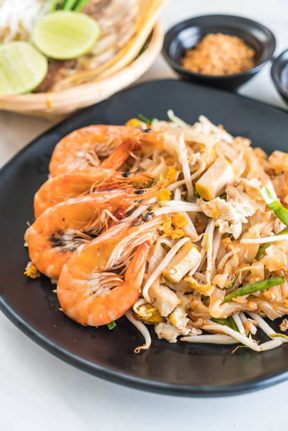 Thai Fried Noodles "Pad Thai" with shrimps  - Photo, image