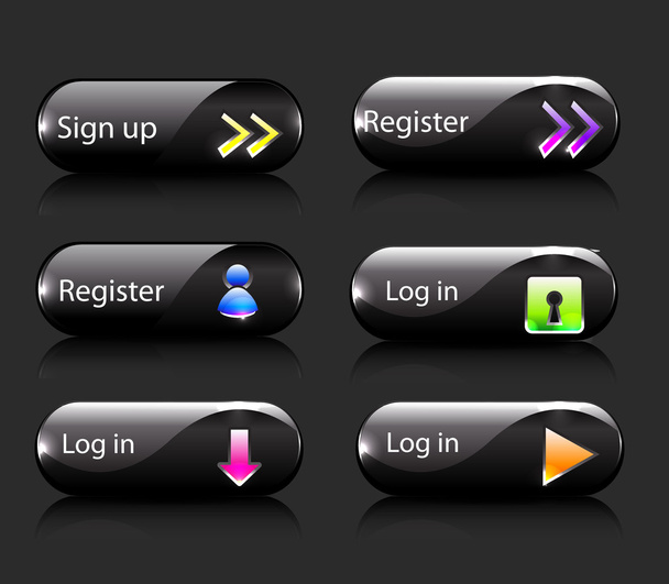 Vector register subscribe buttons - Vector, Image