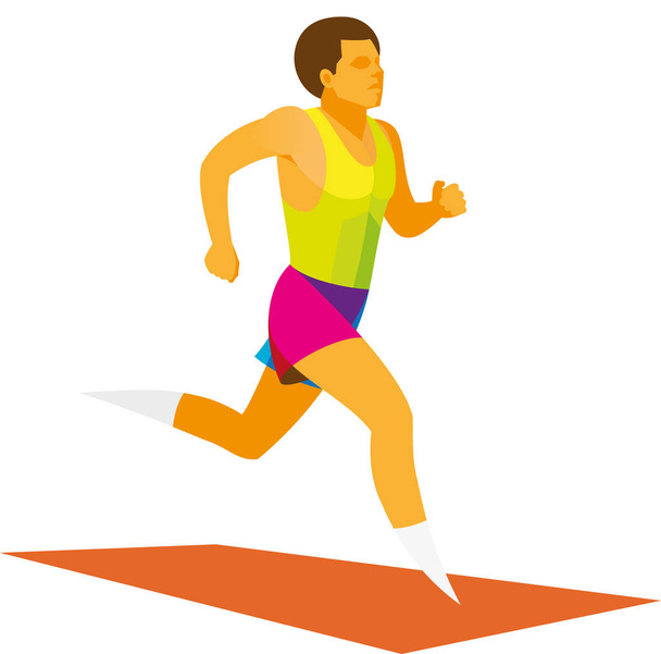 joven atleta es un corredor de larga distancia
 - Vector, imagen