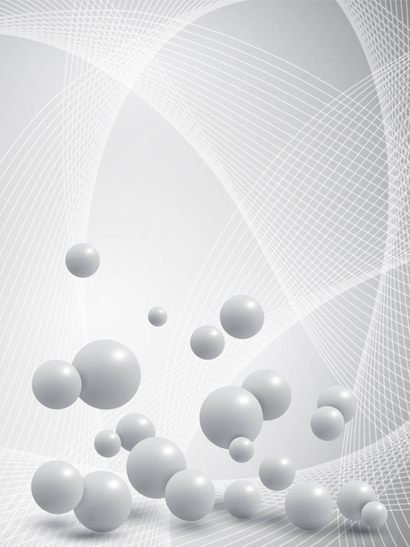 Gray balls on abstract background. - Vetor, Imagem