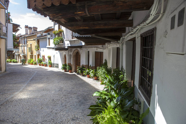 Guadalupe casco antiguo casas porticadas. Cáceres, España
 - Foto, Imagen