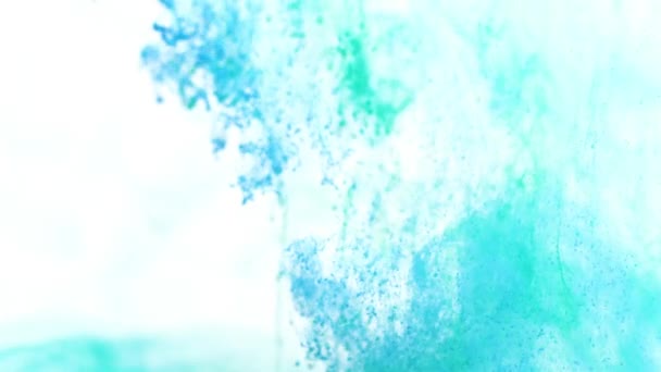 Tinta azul e turquesa na água
 - Filmagem, Vídeo