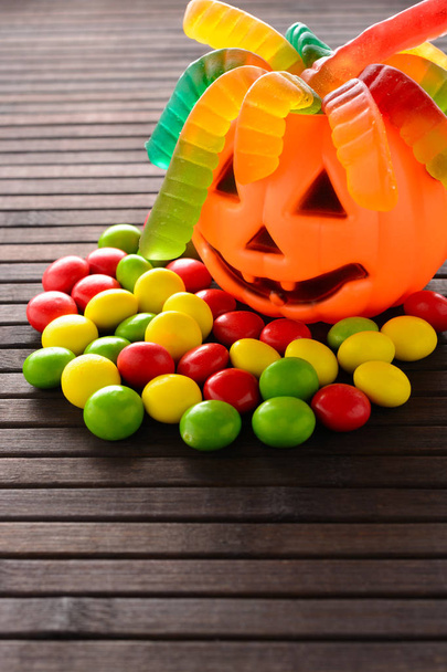 Halloween dýně kýbl s Candy - Fotografie, Obrázek