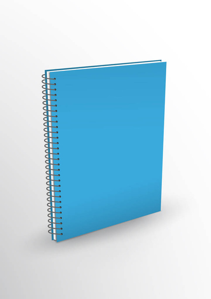 Голубой дневник на белом фоне
 - Вектор,изображение