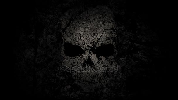 Sinister Decaying Spot Lit Skull Background Loop - Footage, Video