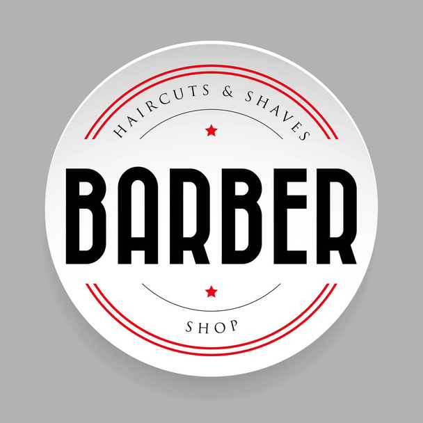 Barber vintage πινακίδα αυτοκόλλητο - Διάνυσμα, εικόνα