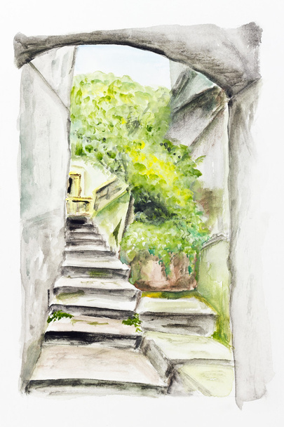 Arco e escada
 - Foto, Imagem